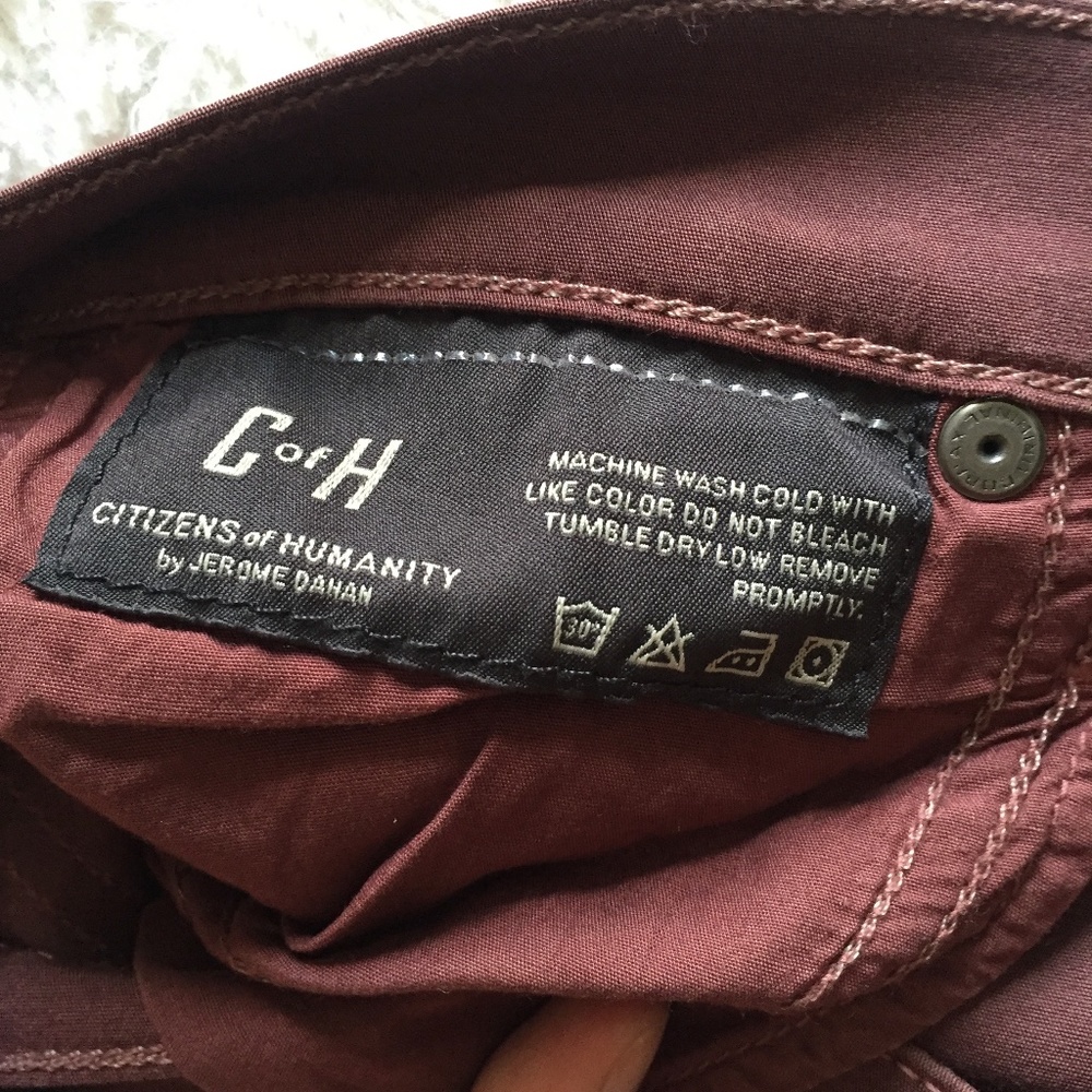 CITIZENS OF HUMANITY Maroon Ava Lowrise Jeans 27 - Picture 16 of 16